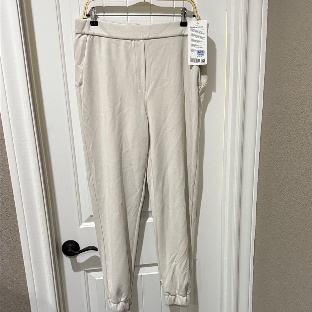 Lululemon Athletica Cream Track Pants